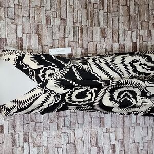 Calvin Klein Brand New Elegant Black and Cream Floral Dress